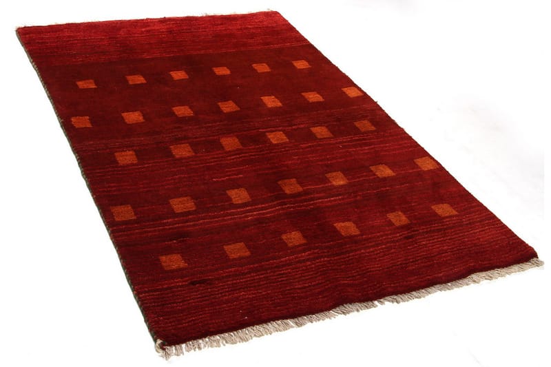 Handknuten Gabbeh Shiraz Ull Röd/Orange 101x154cm - Handvävda mattor - Orientaliska mattor - Persisk matta