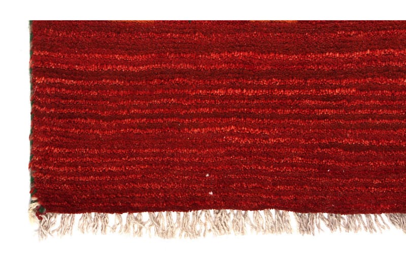 Handknuten Gabbeh Shiraz Ull Röd/Orange 101x154cm - Handvävda mattor - Orientaliska mattor - Persisk matta