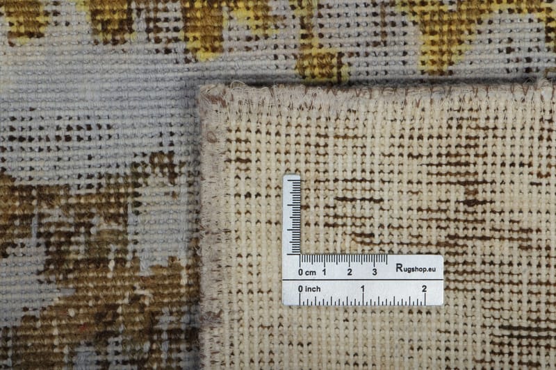 Handknuten Persisk Matta 223x286 cm Vintage - Blå/Guld - Orientaliska mattor - Persisk matta