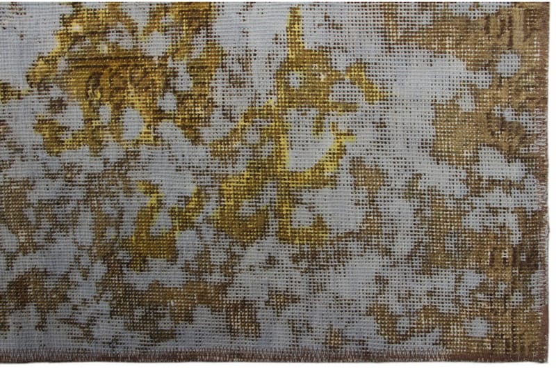Handknuten Persisk Matta 223x286 cm Vintage - Blå/Guld - Orientaliska mattor - Persisk matta