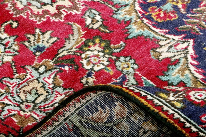 Handknuten Persisk Patinamatta 240x326 cm - Röd/Mörkblå - Orientaliska mattor - Persisk matta