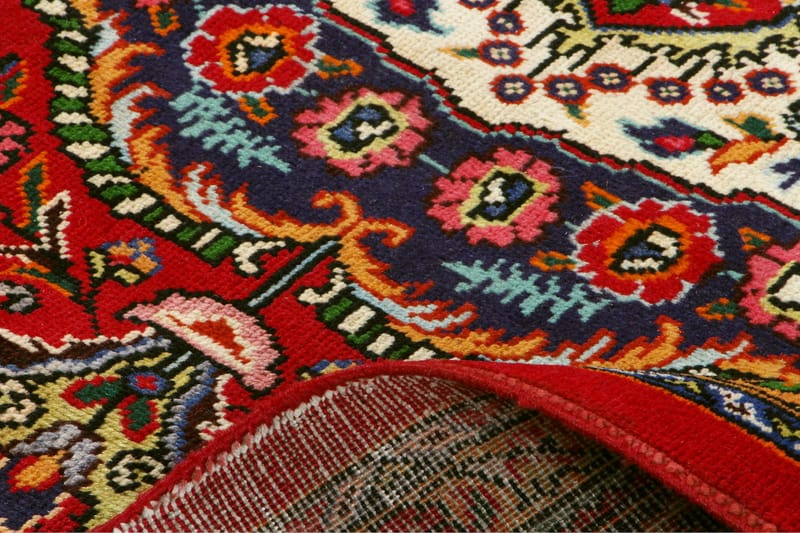 Handknuten Persisk Patinamatta 254x340 cm - Röd/Mörkblå - Orientaliska mattor - Persisk matta