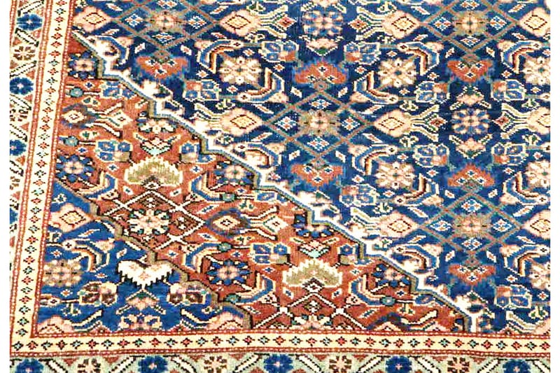 Handknuten Persisk Matta 215x324 cm - Mörkblå/Koppar - Orientaliska mattor - Persisk matta