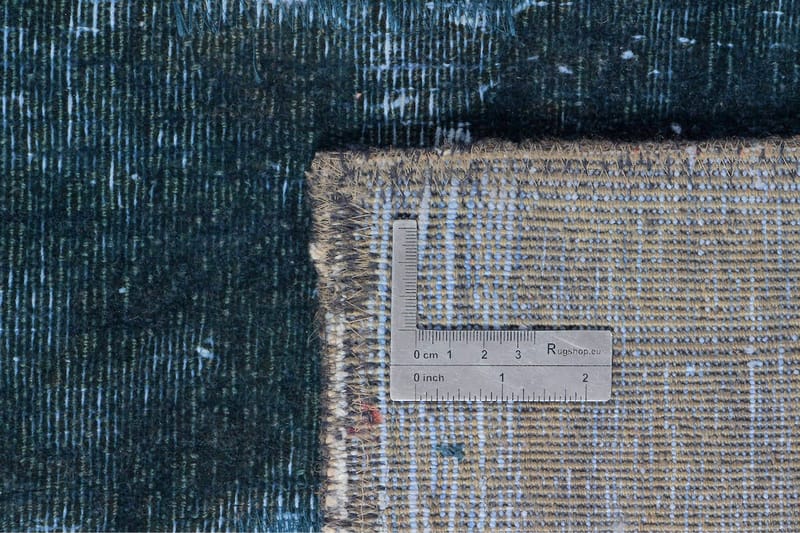 Handknuten Persisk Ullmatta 262x335 cm Vintage - Blå/Svart - Orientaliska mattor - Persisk matta