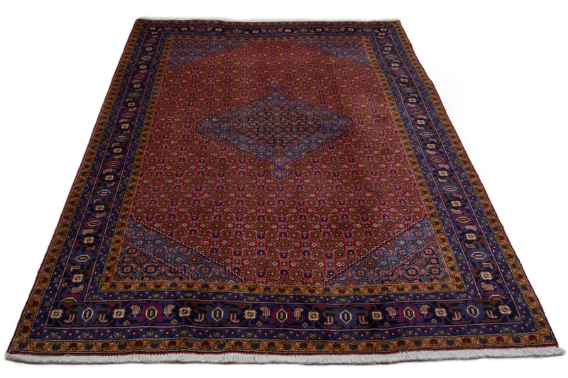 Handknuten Persisk Matta 195x286 cm - Koppar/Mörkblå - Orientaliska mattor - Persisk matta