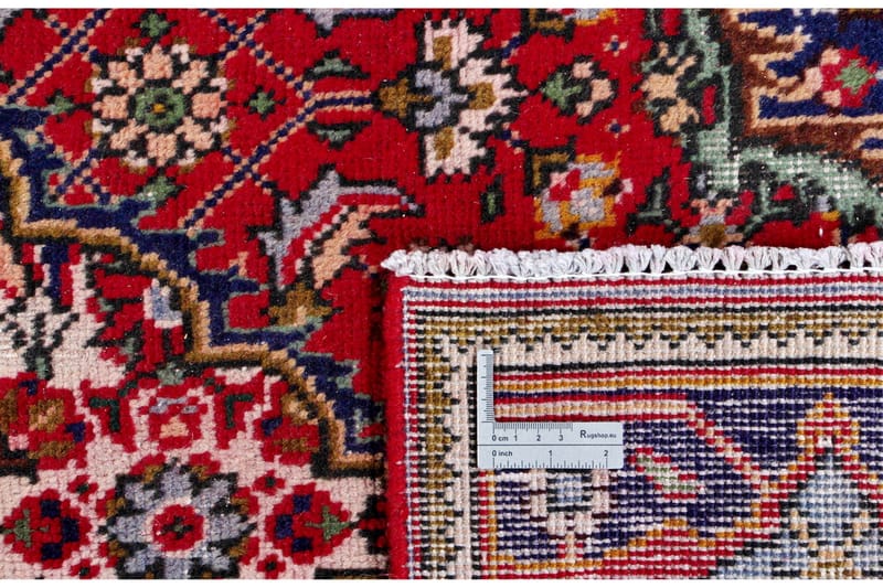 Handknuten Persisk Patinamatta 275x366 cm - Röd/Mörkblå - Orientaliska mattor - Persisk matta