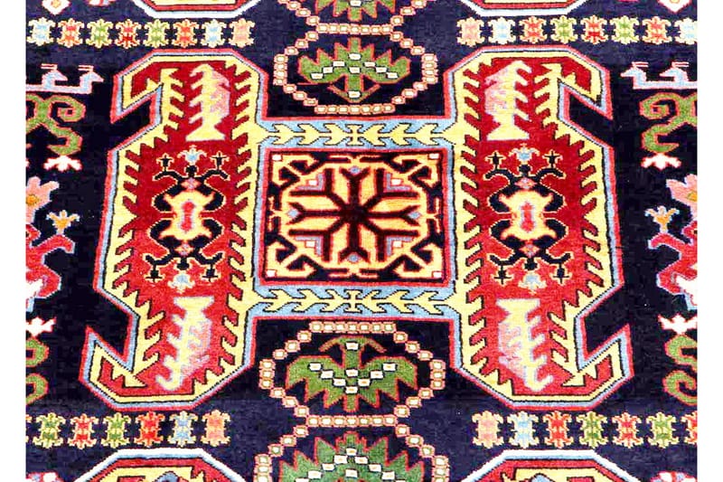 Handknuten Persisk Matta 132x310 cm - Mörkblå/Gul - Orientaliska mattor - Persisk matta