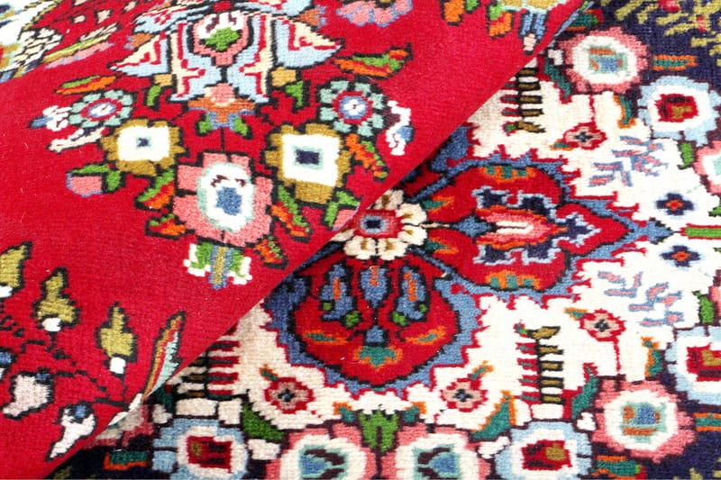 Handknuten Persisk Patinamatta 192x300 cm - Röd/Mörkblå - Orientaliska mattor - Persisk matta