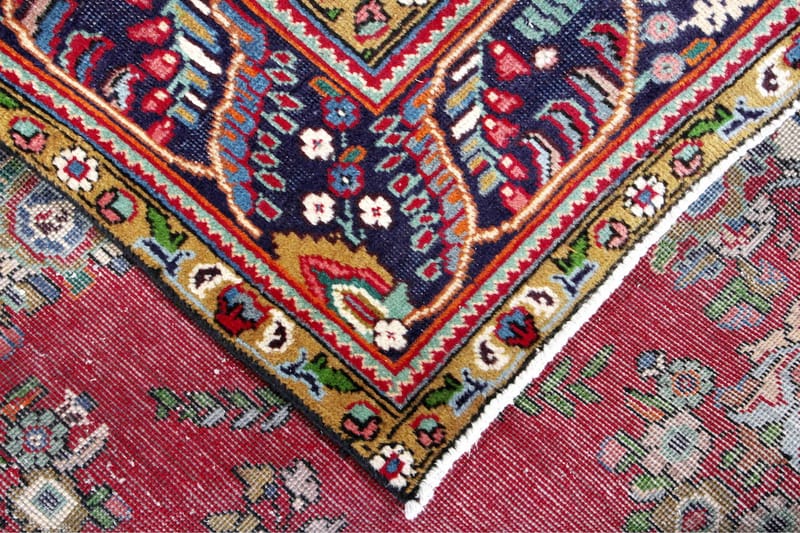 Handknuten Persisk Patinamatta 192x300 cm - Röd/Mörkblå - Orientaliska mattor - Persisk matta