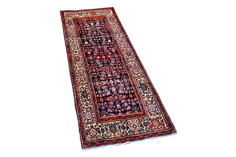 Handknuten Persisk Matta 106x305 cm - Mörkblå/Beige - Orientaliska mattor - Persisk matta