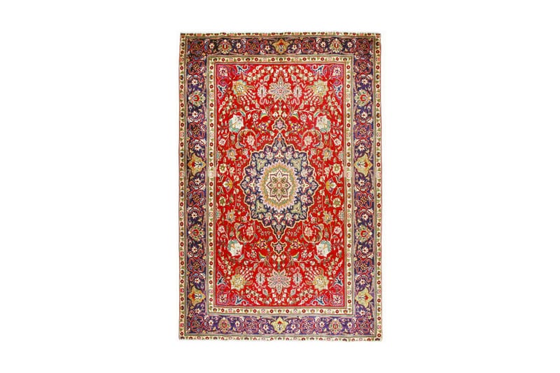 Handknuten Persisk Patinamatta 235x350 cm - Röd/Mörkblå - Orientaliska mattor - Persisk matta