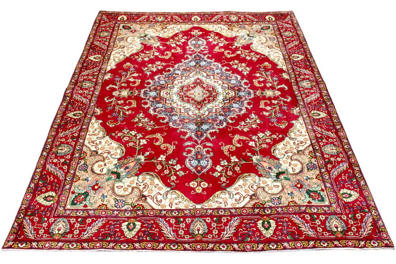 Handknuten Persisk Patinamatta 248x344 cm - Röd/Beige - Orientaliska mattor - Persisk matta