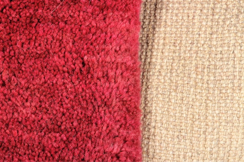 Handknuten Persisk Matta 105x136 cm Gabbeh Shiraz Creme/Röd - Creme/Röd - Orientaliska mattor - Persisk matta