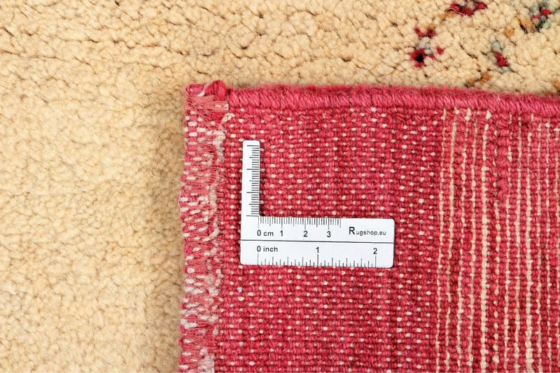 Handknuten Persisk Matta 105x136 cm Gabbeh Shiraz Creme/Röd - Creme/Röd - Orientaliska mattor - Persisk matta
