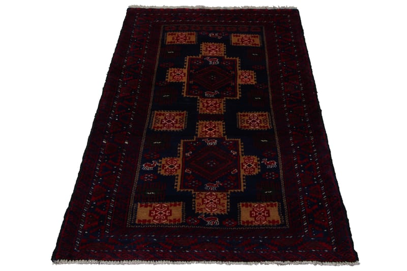 Handknuten Persisk Matta 92x167 cm - Röd/Svart - Orientaliska mattor - Persisk matta