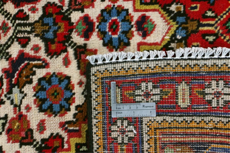 Handknuten Persisk Patinamatta 290x345 cm - Röd/Mörkblå - Orientaliska mattor - Persisk matta