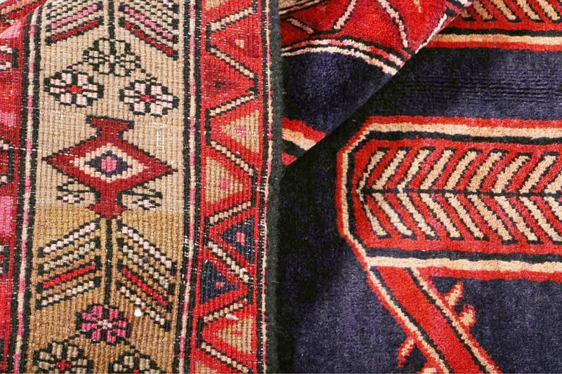 Handknuten Persisk Matta 141x330 cm - Röd/Mörkblå - Orientaliska mattor - Persisk matta