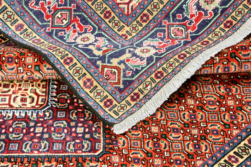 Handknuten Persisk Matta 192x247 cm - Koppar/Mörkblå - Orientaliska mattor - Persisk matta