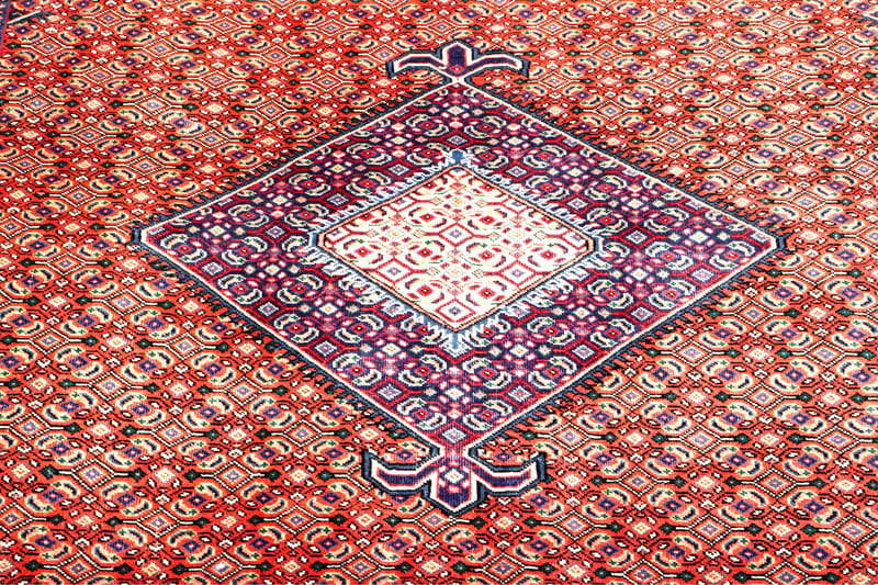 Handknuten Persisk Matta 192x247 cm - Koppar/Mörkblå - Orientaliska mattor - Persisk matta