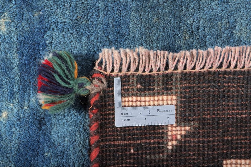 Handknuten Persisk Ullmatta 197x260 cm Gabbeh Shiraz - Blå/Svart - Orientaliska mattor - Persisk matta