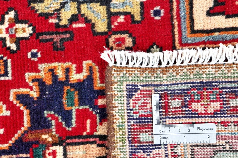 Handknuten Persisk Patinamatta 199x288 cm - Beige/Röd - Orientaliska mattor - Persisk matta