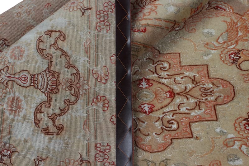 Handknuten Persisk Matta 200x312 cm - Koppar/Beige - Orientaliska mattor - Persisk matta