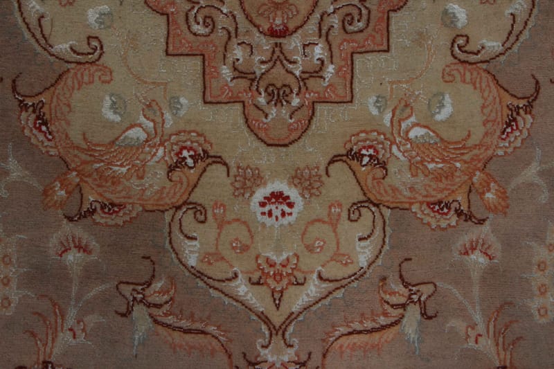 Handknuten Persisk Matta 200x312 cm - Koppar/Beige - Orientaliska mattor - Persisk matta