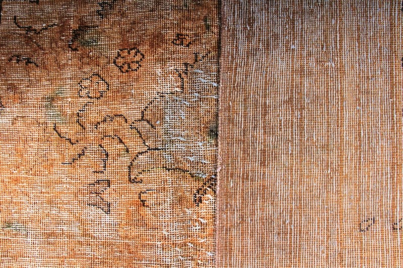 Handknuten Persisk Ullmatta 258x338 cm Vintage - Brun/Blå - Orientaliska mattor - Persisk matta
