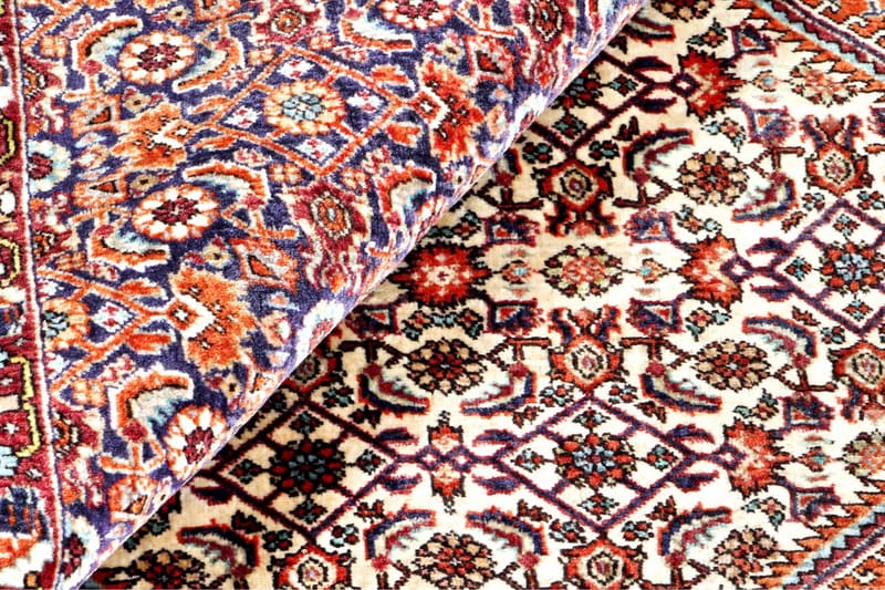 Handknuten Persisk Matta 200x200 cm - Koppar/Beige - Orientaliska mattor - Persisk matta
