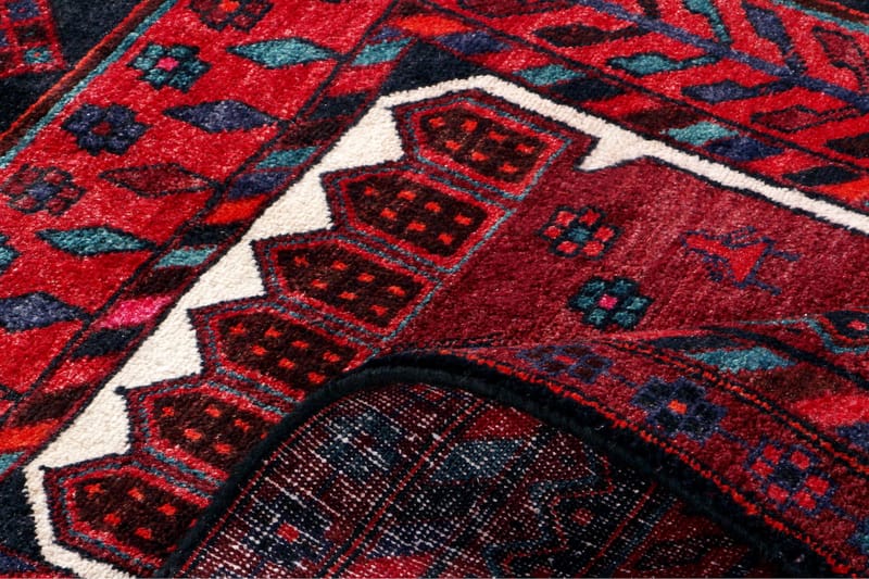 Handknuten Persisk Matta 120x260 cm - Mörkblå/Röd - Orientaliska mattor - Persisk matta
