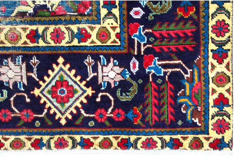 Handknuten Persisk Patinamatta 236x338 cm - Röd/Mörkblå - Orientaliska mattor - Persisk matta