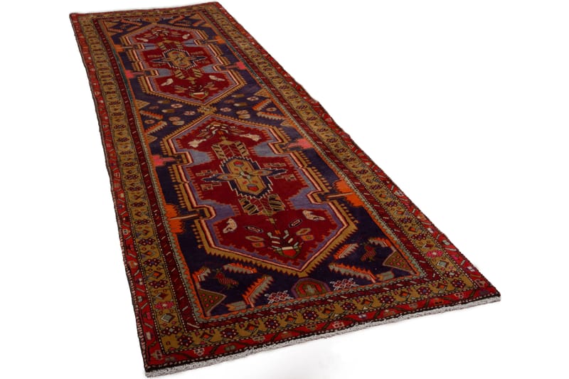 Handknuten Persisk Matta 102x312 cm - Mörkblå/Röd - Orientaliska mattor - Persisk matta