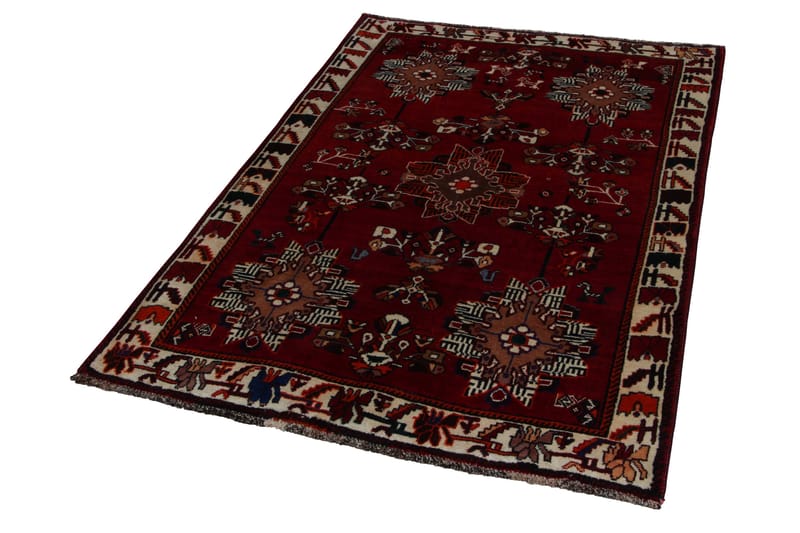 Handknuten Persisk Matta 118x177 cm - Röd/Beige - Orientaliska mattor - Persisk matta