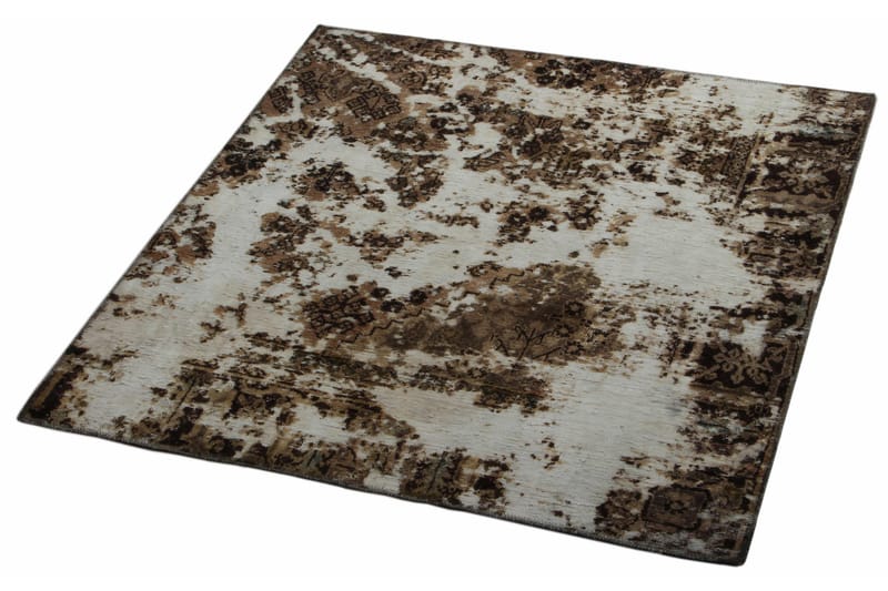 Handknuten Persisk Matta 136x150 cm Vintage - Beige/Brun - Orientaliska mattor - Persisk matta