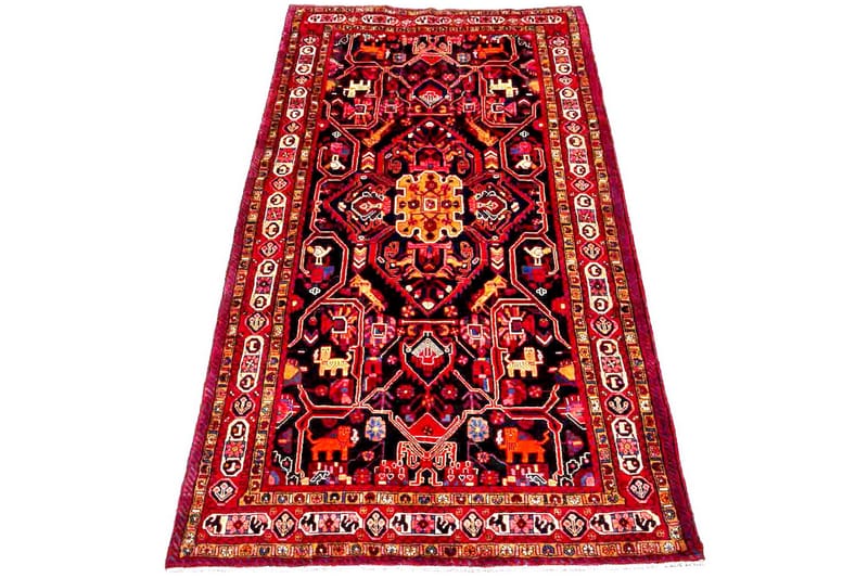 Handknuten Persisk Matta 160x332 cm - Röd/Svart - Orientaliska mattor - Persisk matta