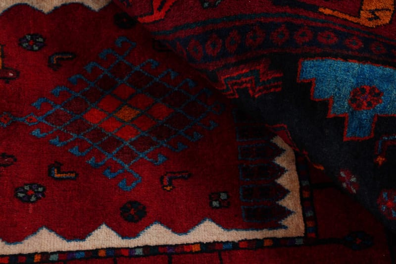 Handknuten Persisk Matta 150x341 cm - Svart/Röd - Orientaliska mattor - Persisk matta