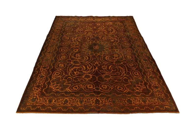 Handknuten Persisk Ullmatta 288x398 cm Vintage - Brun/Orange - Orientaliska mattor - Persisk matta