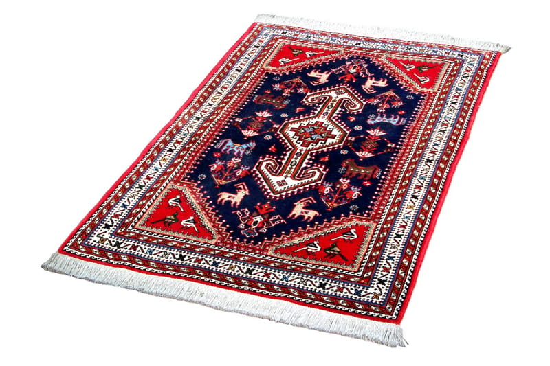 Handknuten Persisk Matta 77x120 cm - Mörkblå/Röd - Orientaliska mattor - Persisk matta