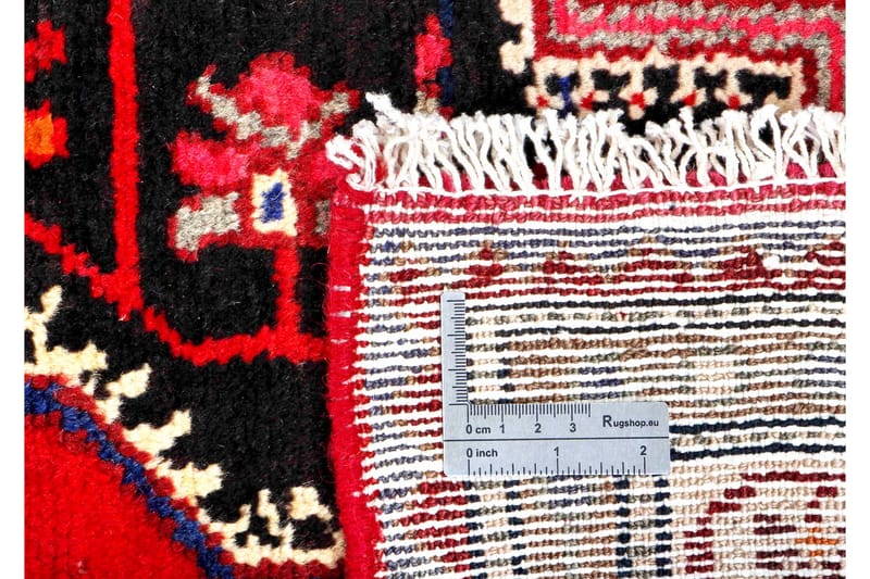 Handknuten Persisk Matta 145x315 cm - Röd/Svart - Orientaliska mattor - Persisk matta