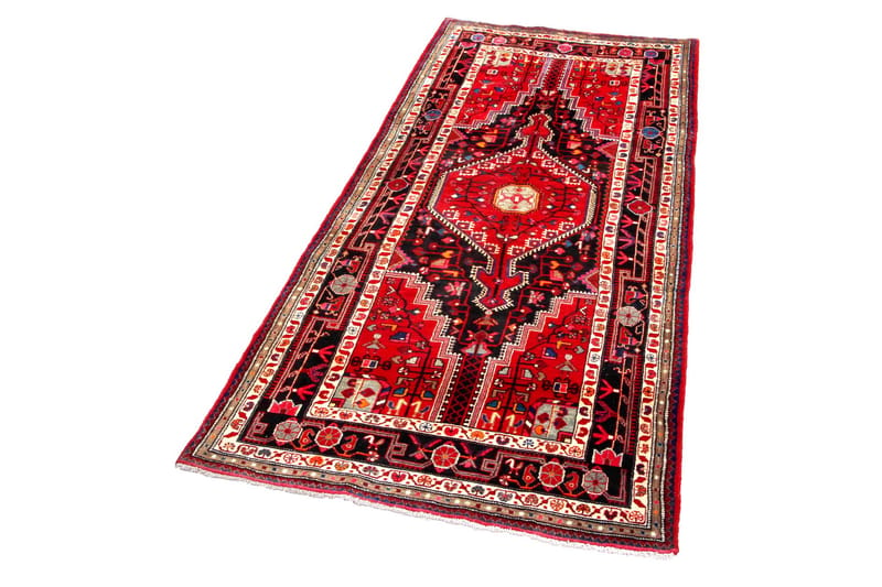 Handknuten Persisk Matta 145x315 cm - Röd/Svart - Orientaliska mattor - Persisk matta