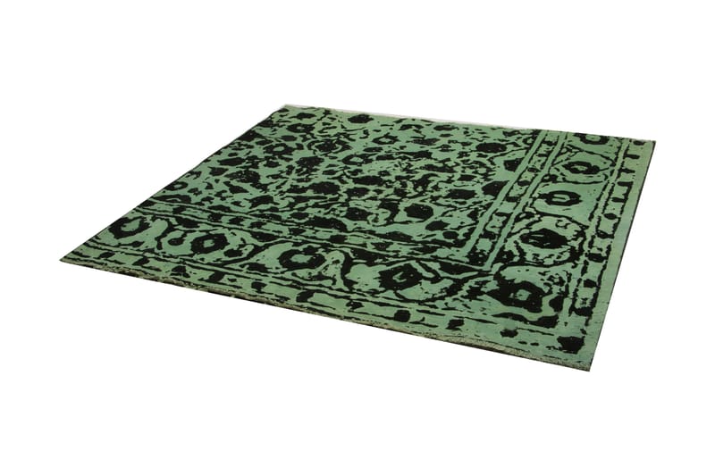 Handknuten Persisk Matta 154x174 cm Vintage - Grön/Svart - Orientaliska mattor - Persisk matta
