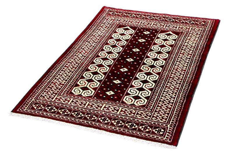 Handknuten Persisk Matta 83x130 cm - Mörkröd/Beige - Orientaliska mattor - Persisk matta