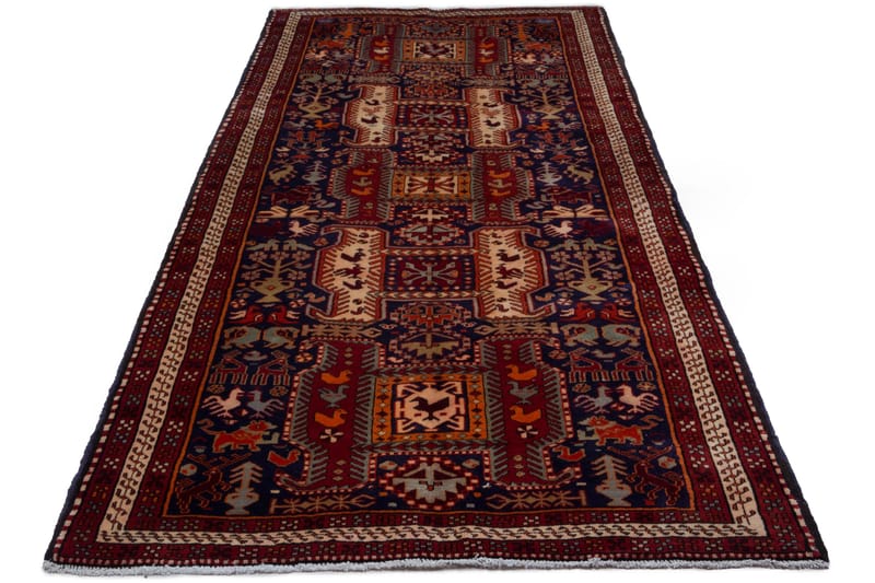 Handknuten Persisk Matta 129x307 cm - Mörkblå/Röd - Orientaliska mattor - Persisk matta