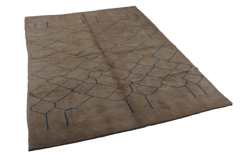 Handknuten Persisk Ullmatta 200x285 cm Gabbeh Shiraz - Blå/Beige - Orientaliska mattor - Persisk matta