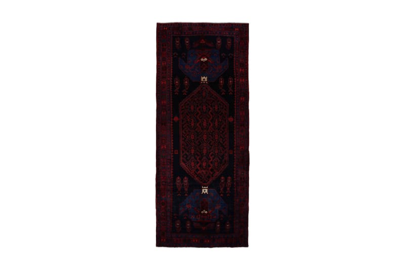 Handknuten Persisk Matta 154x385 cm - Mörkblå/Röd - Orientaliska mattor - Persisk matta