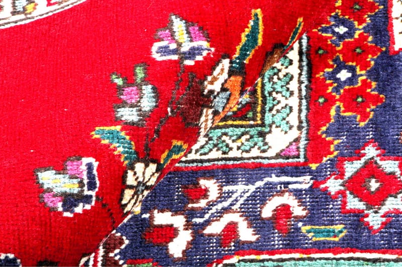 Handknuten Persisk Patchworkmatta 205x301 cm Kelim - Röd/Mörkblå - Orientaliska mattor - Persisk matta