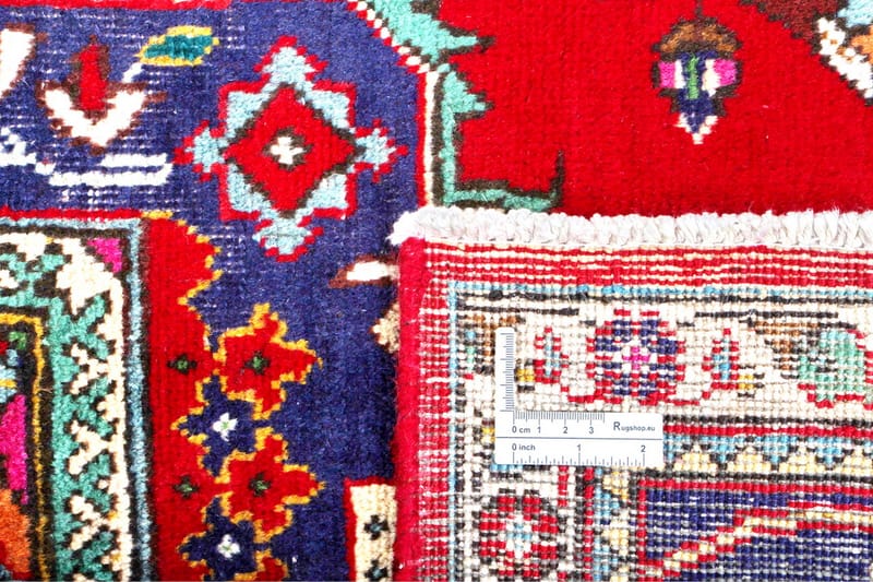 Handknuten Persisk Patchworkmatta 205x301 cm Kelim - Röd/Mörkblå - Orientaliska mattor - Persisk matta