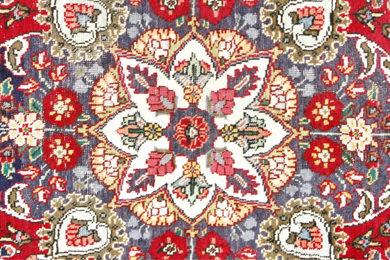 Handknuten Persisk Patinamatta 190x304 cm - Röd/Mörkblå - Orientaliska mattor - Persisk matta