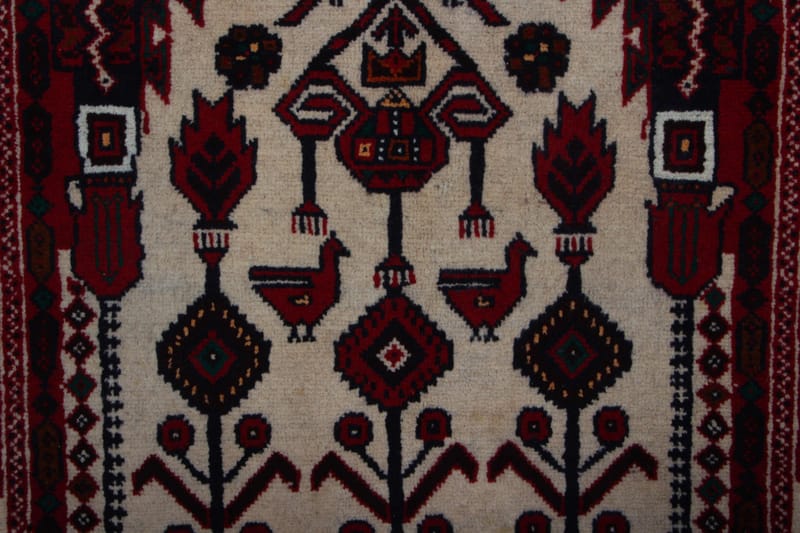 Handknuten Persisk Matta 107x212 cm Kelim - Beige/Röd - Orientaliska mattor - Persisk matta