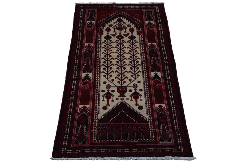 Handknuten Persisk Matta 107x212 cm Kelim - Beige/Röd - Orientaliska mattor - Persisk matta